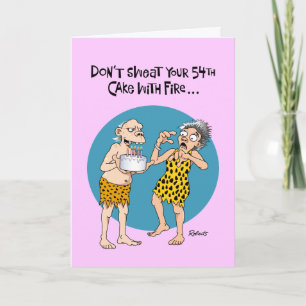 Funny 54th Birthday Card for Women Kaart