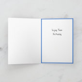 Funny 55 Birthday Cat Kaart (Binnen)