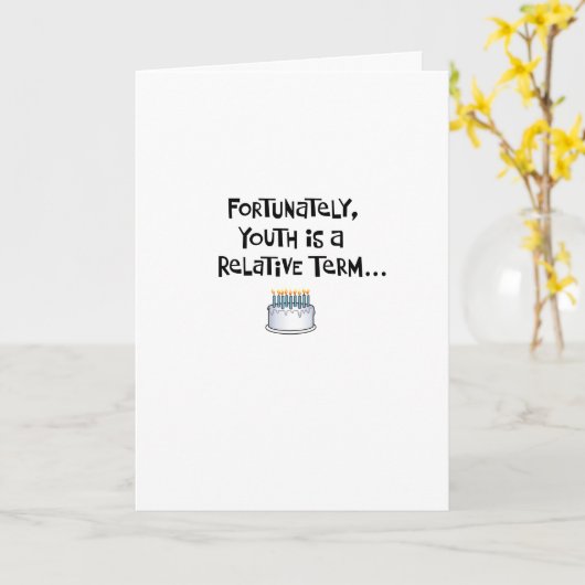 Funny 55th Birthday Kaart (Gele Bloem)