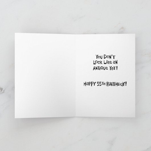 Funny 55th Birthday Kaart (Binnen)