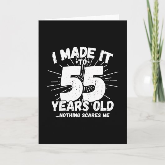 Funny 55th Birthday Quote Sarcastic 55 Year Old Kaart (Voorkant)