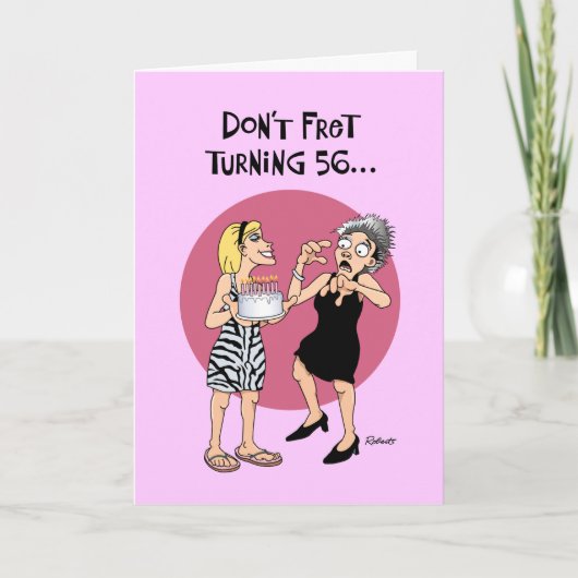 Funny 56th Birthday Card Kaart (Voorkant)