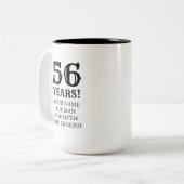 Funny 56th Birthday gift koffie mok voor mannen (Voorkant links)