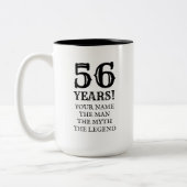 Funny 56th Birthday gift koffie mok voor mannen (Links)