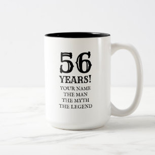 Funny 56th Birthday gift koffie mok voor mannen