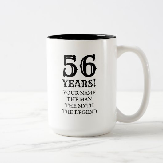 Funny 56th Birthday gift koffie mok voor mannen (Rechts)