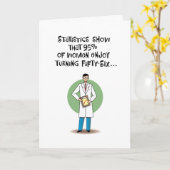 Funny 56th Birthday Kaart (Gele Bloem)