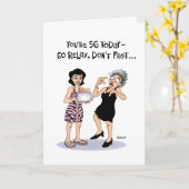 Funny 56th Birthday Kaart (Gele Bloem)