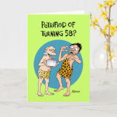 Funny 58th Birthday Greeting Kaart (Gele Bloem)