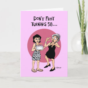 Funny 58th Birthday Kaart