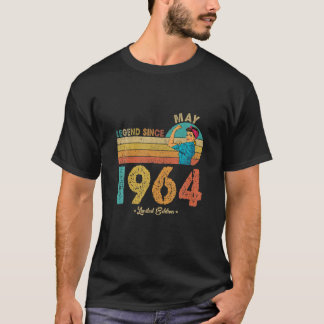 Funny 58th Birthday May 1964 Legend from 1964 58 T-shirt