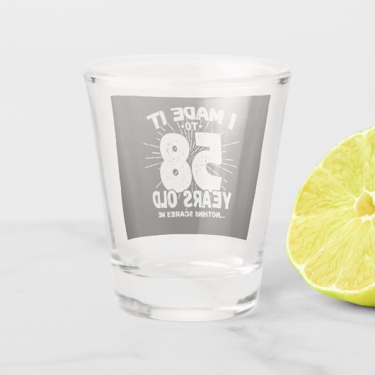 Funny 58th Birthday Quote Sarcastic 58 Year Old Shot Glas (Achterkant)