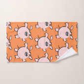 Funny 5 Cartoon Illustratie Varken Kies Kleur BT Bad Handdoek (Handdoek)