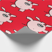 Funny 5 Cartoon Illustratie Varken Kies Kleur WP Cadeaupapier (Hoek)