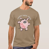 Funny 5 Cartoon Illustratie Varkensjaar 2019 Man T T-shirt (Voorkant)
