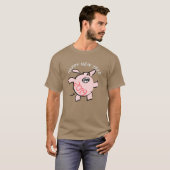 Funny 5 Cartoon Illustratie Varkensjaar 2019 Man T T-shirt (Voorkant volledig)