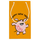 Funny 5 Cartoon Pig. 2019 Small Gift Bag Klein Cadeauzakje (Achterkant)