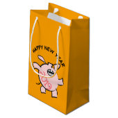 Funny 5 Cartoon Pig. 2019 Small Gift Bag Klein Cadeauzakje (Achterkant Gekanteld)