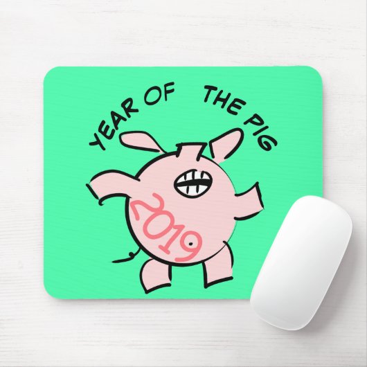 Funny 5 Cartoon Varkenshaar 2019 Kies KleurmuisP Muismat (Met muis)