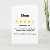 Funny 5 Star Generaal  Good Moederdag Kaart (Voorkant)