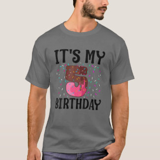 Funny 5e verjaardag gift Cute 5 jaar oude Donut Lo T-shirt