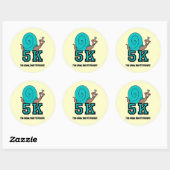 Funny 5K Ronde Sticker (Vel)