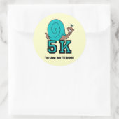 Funny 5K Ronde Sticker (Tas)
