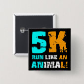 Funny 5K Vierkante Button 5,1 Cm (Voorkant /achterkant)