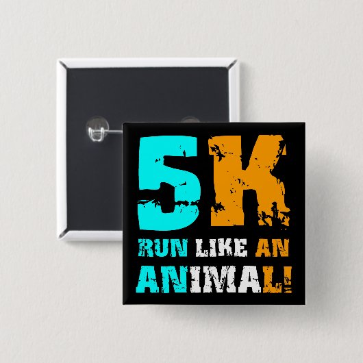 Funny 5K Vierkante Button 5,1 Cm (Voorkant /achterkant)