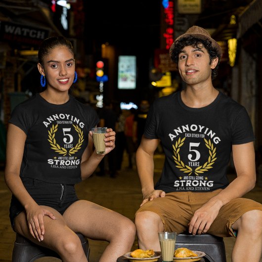 Funny 5th Anniversary for couples T-shirt