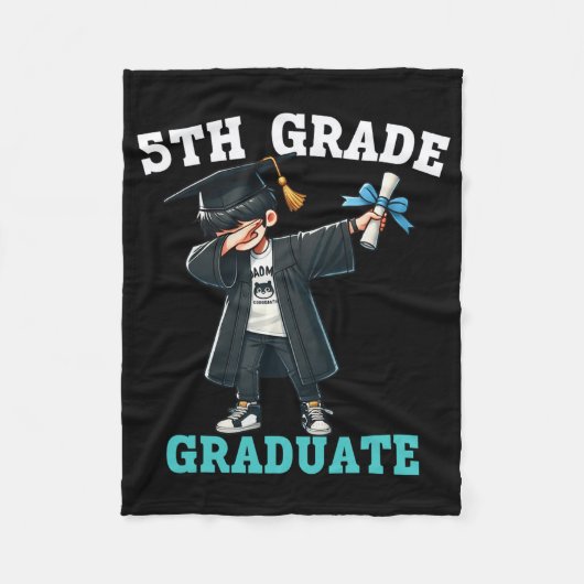 Funny 5th Grade Boys Afstuderen Afstudeerder Dabbi Fleece Deken (Voorkant)