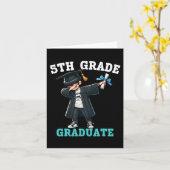 Funny 5th Grade Boys Afstuderen Afstudeerder Dabbi Kaart (Gele Bloem)