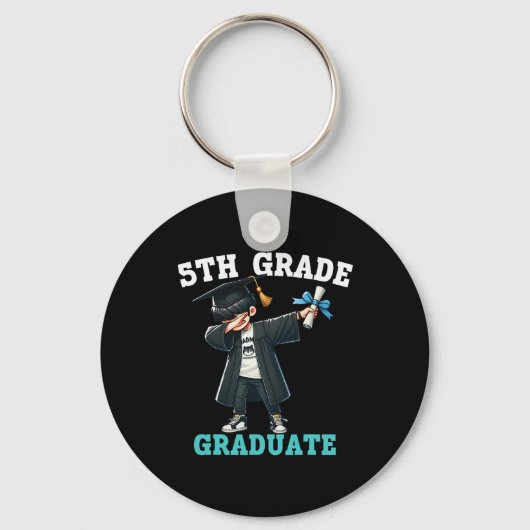 Funny 5th Grade Boys Afstuderen Afstudeerder Dabbi Sleutelhanger (Voorkant)