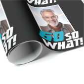 Funny 60 so what Quote Photo 60th Birthday Cadeaupapier (Rol Hoek)