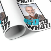 Funny 60 so what Quote Photo 60th Birthday Cadeaupapier (Rol Hoek)