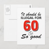 Funny 60ste verjaardag design briefkaart (Voorkant / Achterkant)