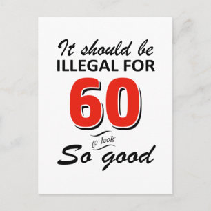 Funny 60ste verjaardag design briefkaart