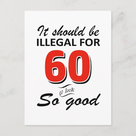 Funny 60ste verjaardag design briefkaart (Voorkant)