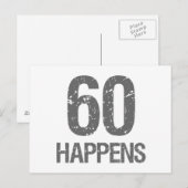 Funny 60th Birthday Briefkaart (Voorkant / Achterkant)