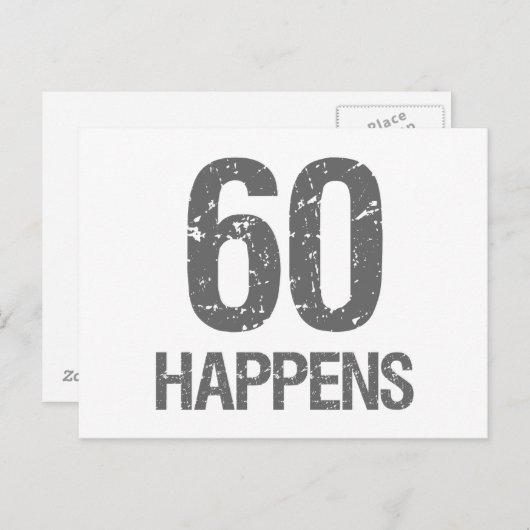 Funny 60th Birthday Briefkaart (Voorkant / Achterkant)