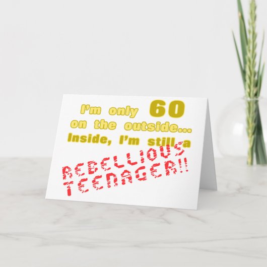 Funny 60th Birthday Cadeau Kaart (Voorkant)