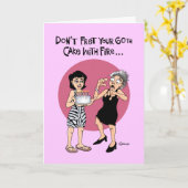 Funny 60th Birthday Fretting Card Kaart (Gele Bloem)