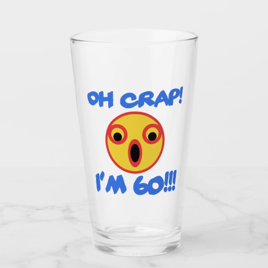 Funny 60th Birthday Gag Gift Glas (Voorkant)