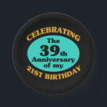 Funny 60th Birthday Gag Gift Papieren Bordje<br><div class="desc">Een leuk verjaardagsgeschenk voor mannen en vrouwen die een mijlpaal vieren. Maakt gebruik van een verjaardagshumor om een jaloezie te vieren. Een geweldig cadeau voor iedereen!</div>