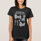 Funny 60th Birthday Gag Gift Rock and Roll T-shirt (Voorkant)