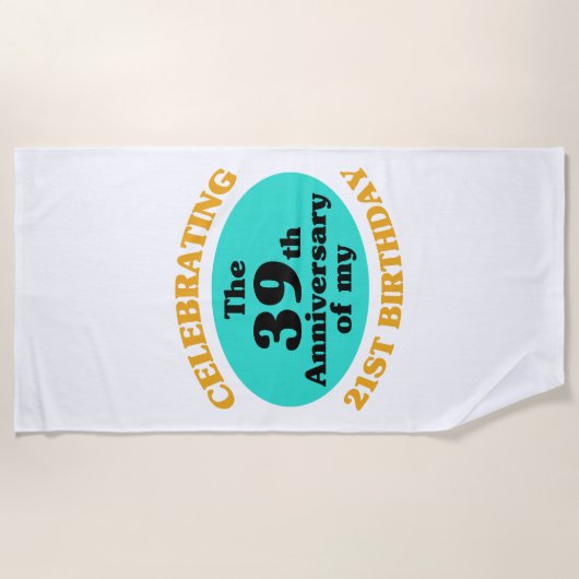 Funny 60th Birthday Gag Gift Strandlaken (Voorkant)