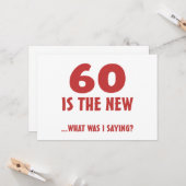 Funny 60th Birthday Gag Gifts Kaart (Voorkant / Achterkant in situ)