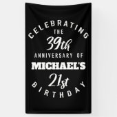 Funny 60th Birthday, gepersonaliseerd Spandoek (Verticaal)