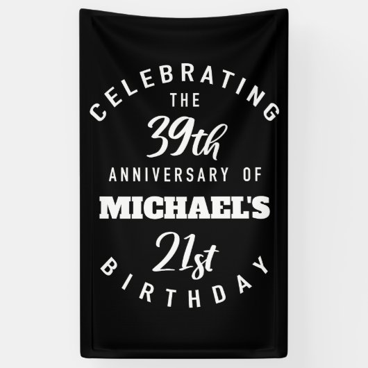 Funny 60th Birthday, gepersonaliseerd Spandoek (Verticaal)