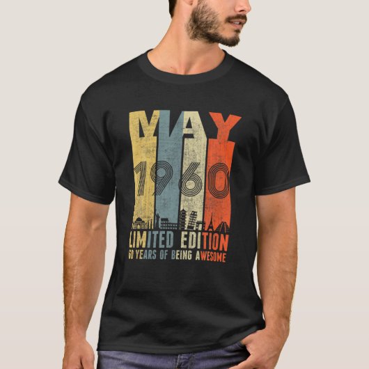  Funny 60th Birthday Gift 1960 T-shirt (Voorkant)